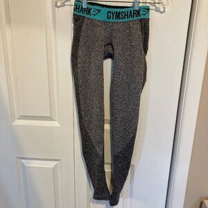 Gymshark Two Tone Leggings with Teal Waist band, Size XS